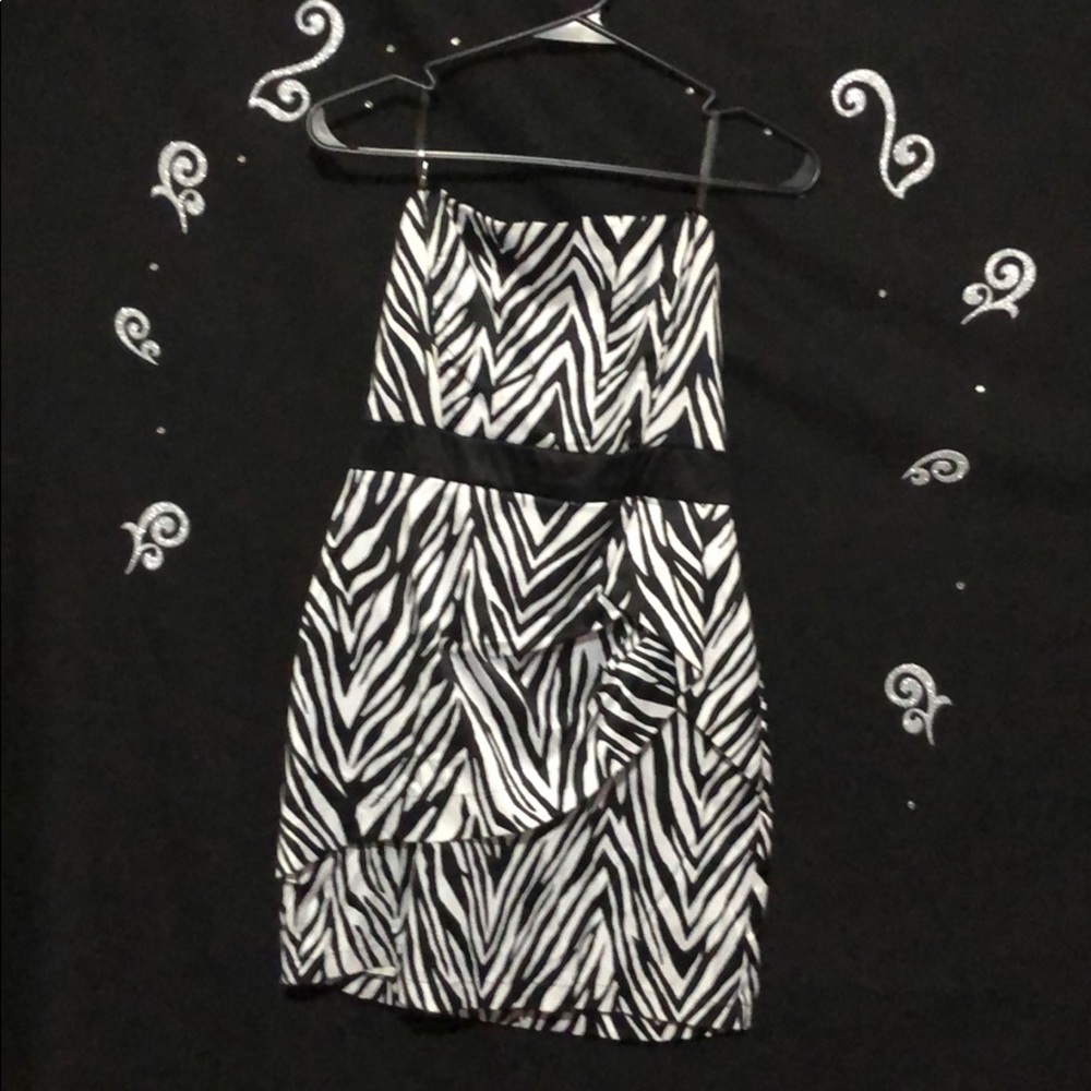 strapless mini dress
